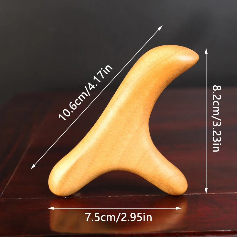 ＆1Pc Neck Foot Sandalwood Trigger Point Massage Gua Sha Tools Home Gym Professional Therapy Massage Tool For Back Leg Hand Face