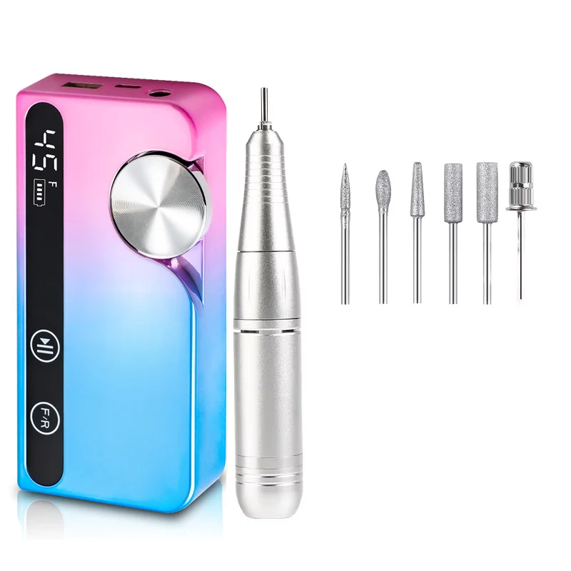 

45000RPM High Speed Nail Polish New Design Portable Professional Charger Durable Plastic Nail Drill