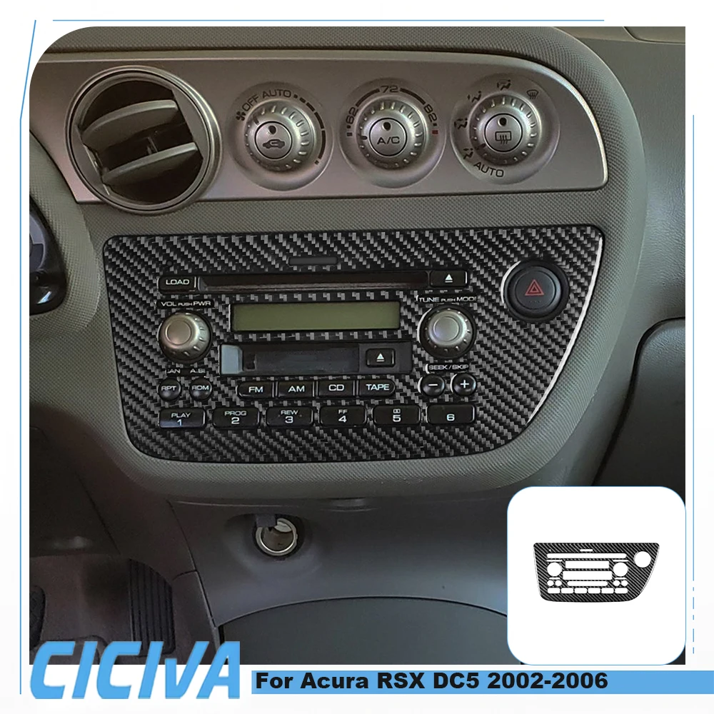 For Acura RSX DC5 2002 2003 2004 2005 2006 Real Carbon Fiber Center Control Panel Trim