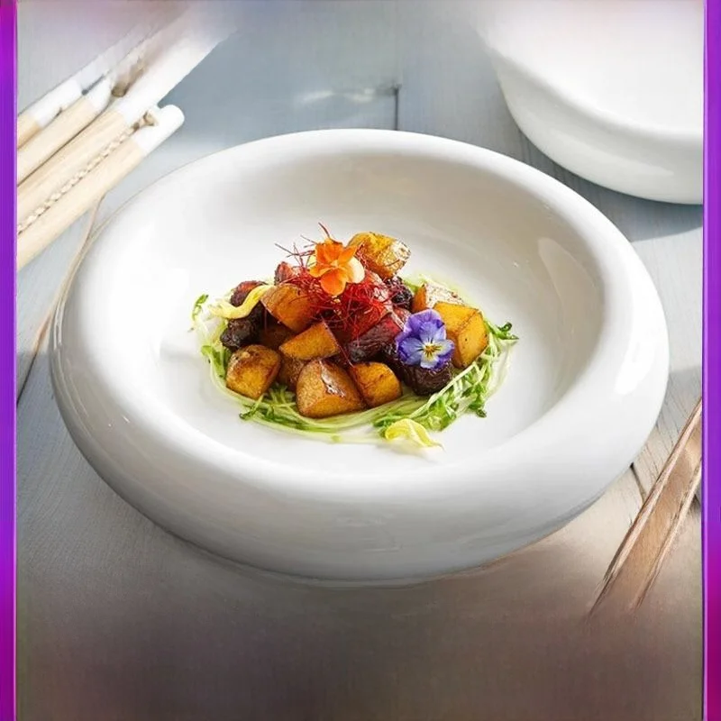 high-aesthetic-value-ceramic-thickened-plate-restaurant-catering-high-end-feeling-commercial-use-home-new-model-dining-utensils