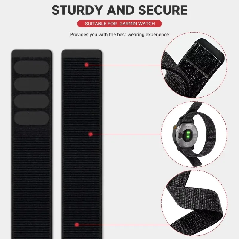 26 مللي متر 22 مللي متر 20 مللي متر الرياضة النايلون حزام ل Garmin Fenix 8 51 مللي متر 47 مللي متر 43 مللي متر سوار معصمه ل Fenix E 7X Enduro3/Quatix7 برو كوريا