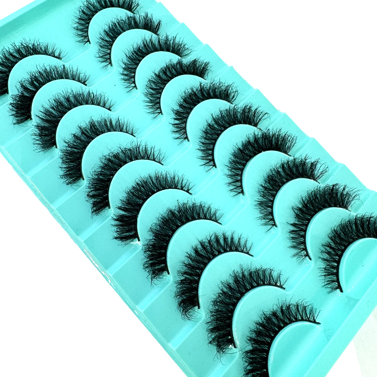 10 pares de pestañas de visón 8D, pestañas postizas de visón Natural, volumen espectacular, extensión de pestañas postizas, herramienta de maquillaje al por mayor