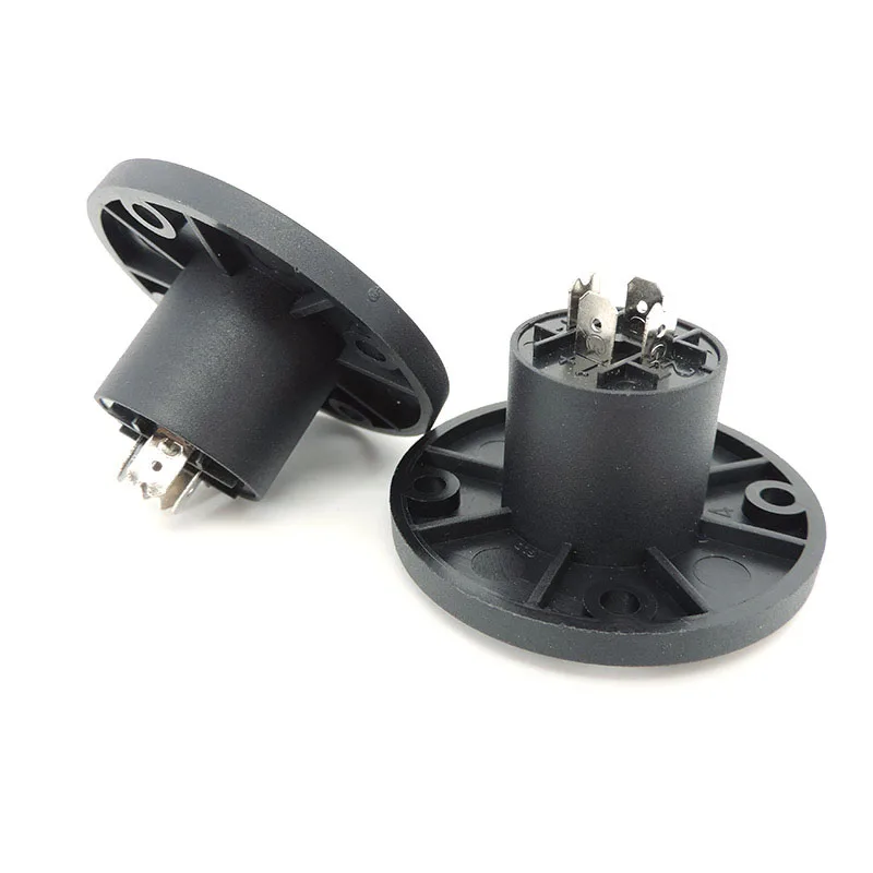 1pcs 4pin Round XLR mount panel power socket European-style 4Pin Female Compatible Audio Cable Connector socket