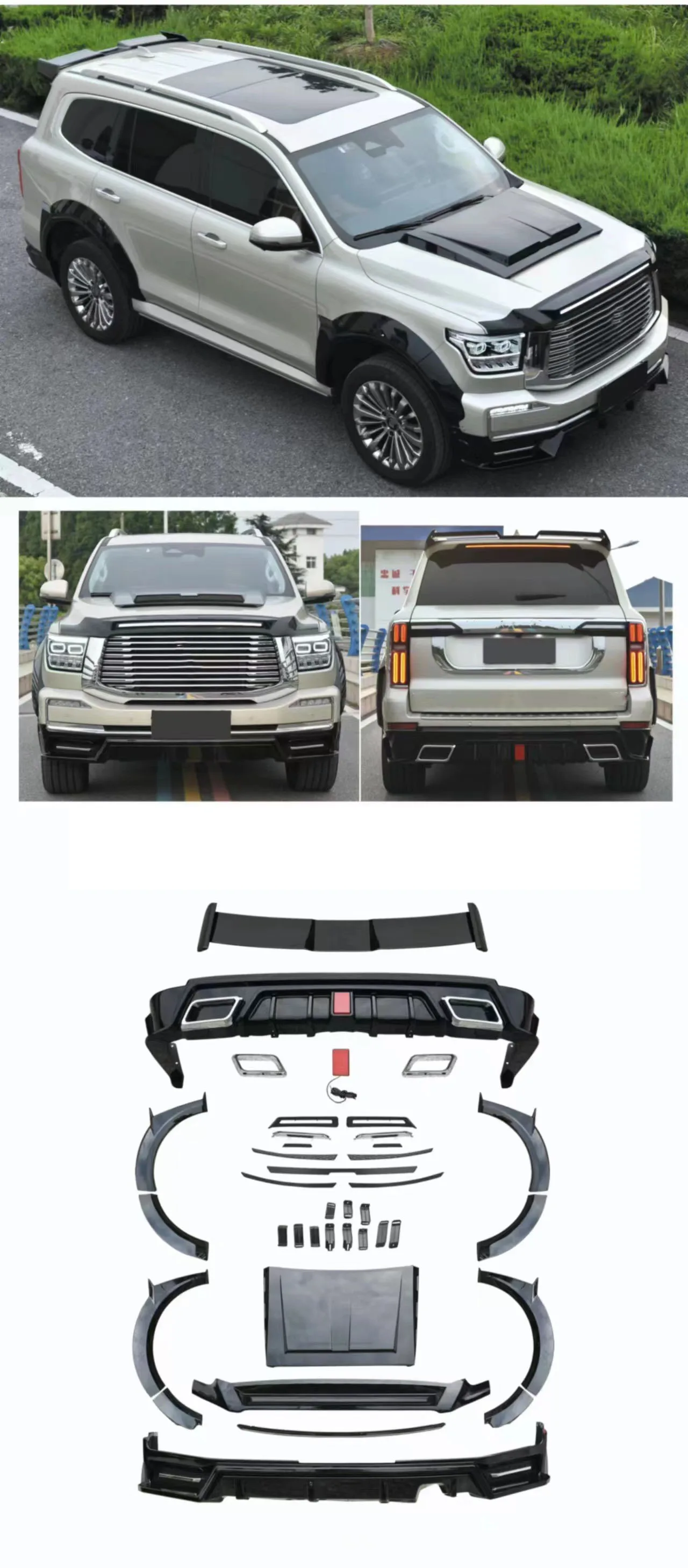 Wide Body Kit Wheel Brow Machine Cover Car Body Kit Easy Install Fit for Tank 500