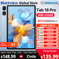 Blackview Tab 16 Pro Tablet 11'' FHD+ Display 8GB+256GB 13MP 8MP Widevine L1 7700 mAh Battery Android 14 Tablet PC