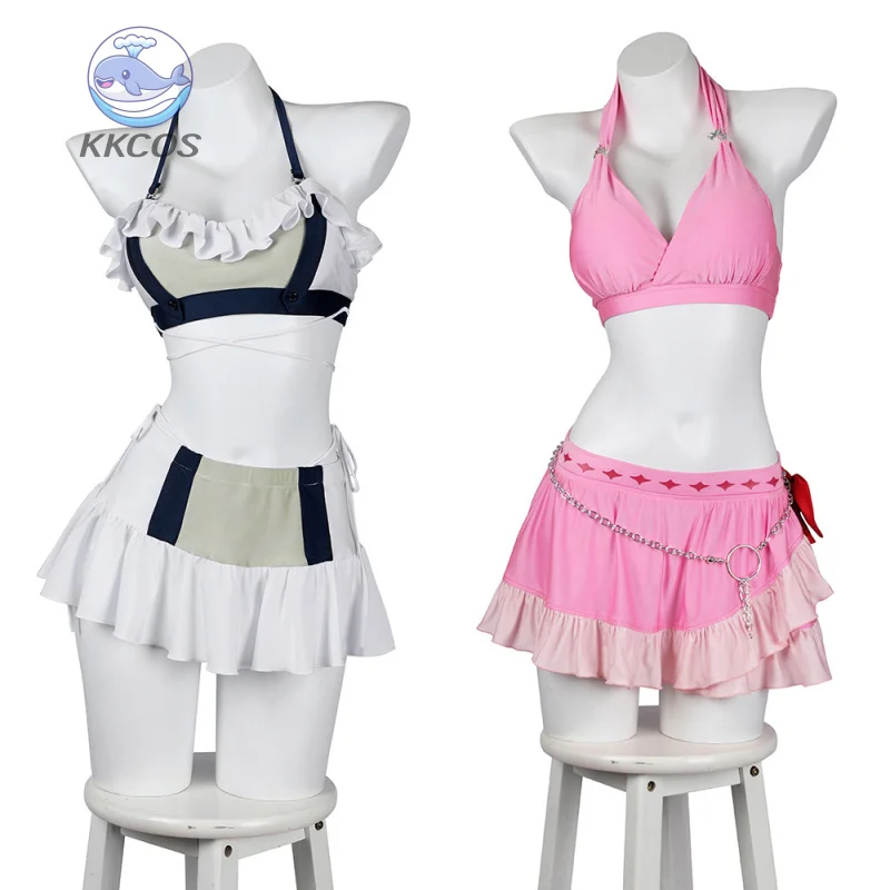 Final Fantasy VII renacimiento Aerith Gainsborough Tifa Lockhart Cosplay traje de baño Bikini traje Anime juego fiesta Cosplay disfraz KK