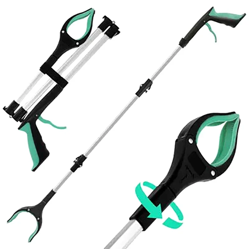 

32-дюймовый удлиненный складной захват Reacher для пожилых людей, ручная помощь, сборщик мусора, инструмент для уборки дома