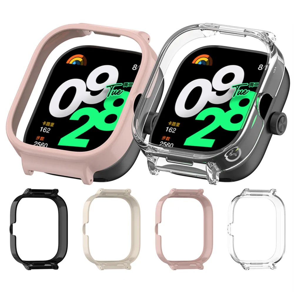 Аксессуары для умных часов Redmi watch 4 с рамкой, тонкие защитные аксессуары из высококачественного поликарбоната с половинной обмоткой для ремешка 20 мм