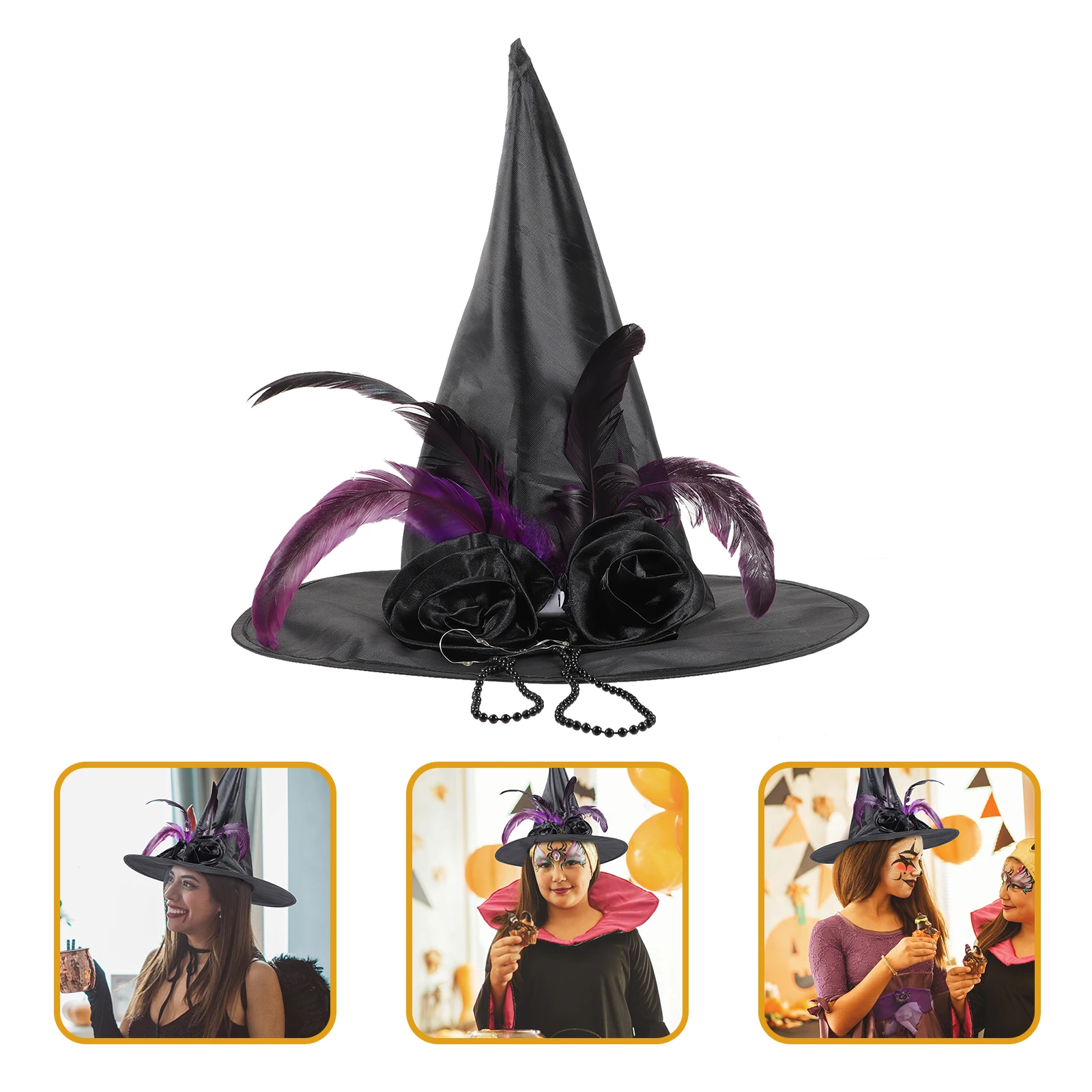 

Halloween Wizard Dark Style Lightweight Comfortable Party Costume Accessory For Cosplay Masquerade Witch Accessories Decorative