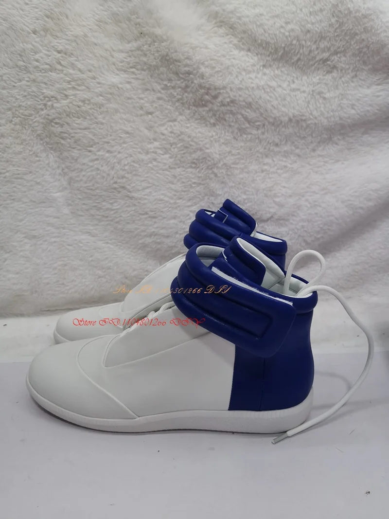 Real Picture Leather Street Style Men's Casual Shoes High Top Sneakers Man Boots Outdoor Activity Zapatillas Hombre Chaussure view 5