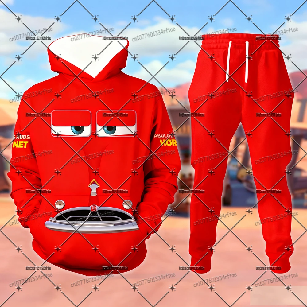 

The Car Lightning McQueen Cosplay Hoodies+Long Pants Suits Autumn Winter Tracksuit Set For Men Women Halloween/Christmas Outfits