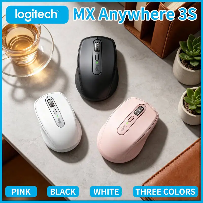 Logitech MX Anywhere 3S Wireless Mouse - 8K DPI Darkfield, MagSpeed Scroll, Office Use, Travel-Friendly Design