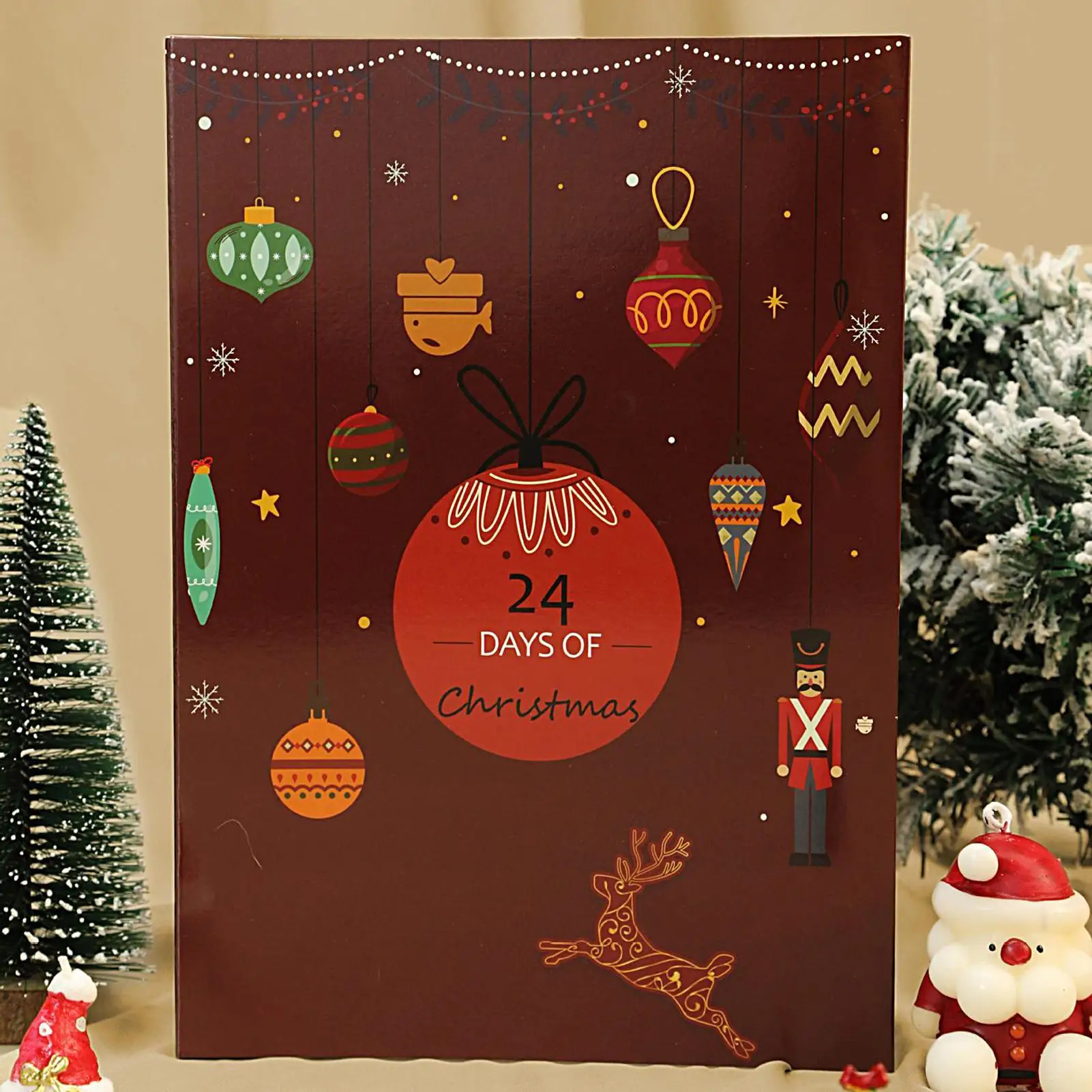 Christmas Countdown 24 Days Empty Collectible Boxes Countdown To Christmas For Home Living Room Bedroom School Party Daily