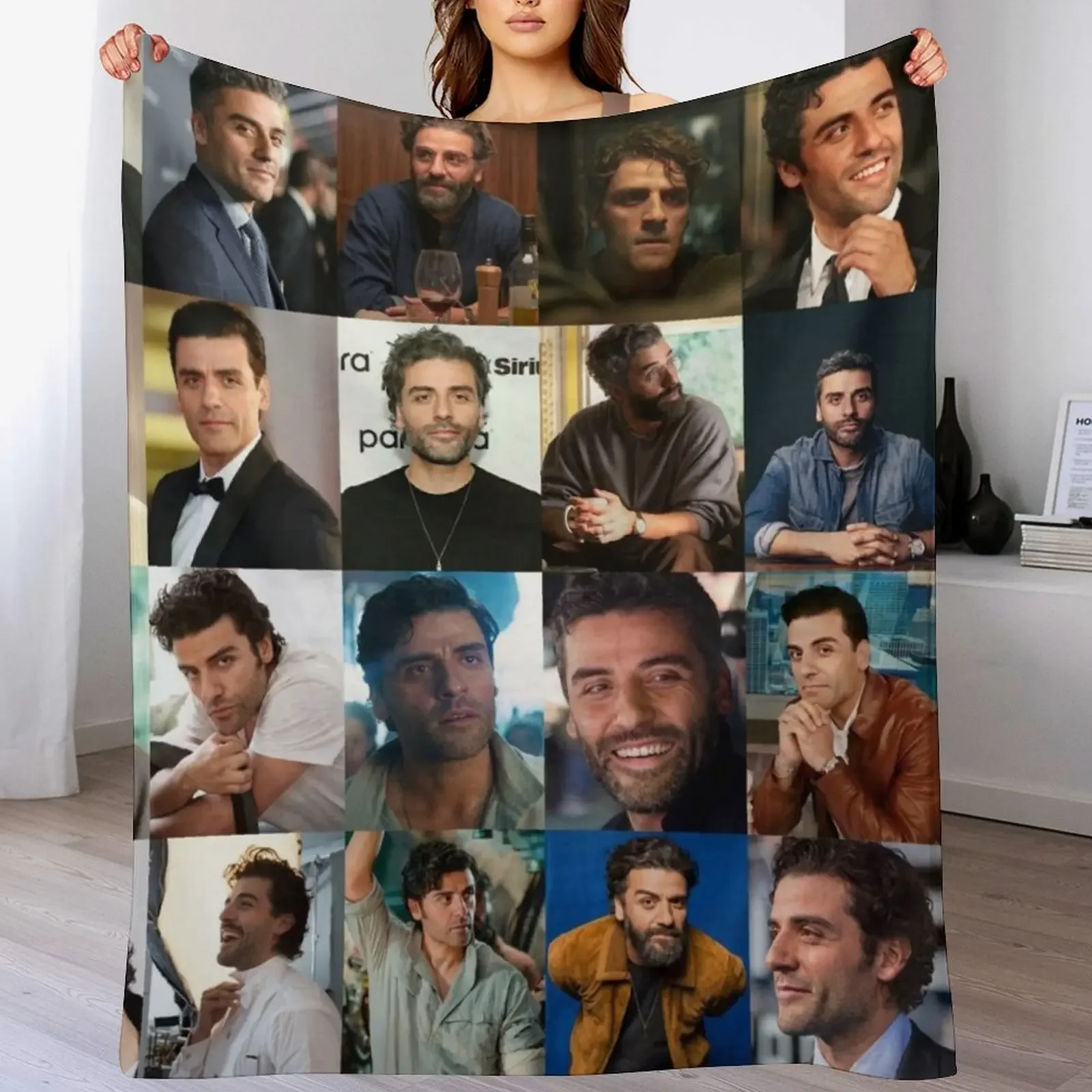 

Oscar Isaac Throw Blanket Summer Plaid on the sofa Flannels Soft Plaid Blankets