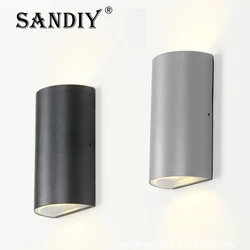 SANDIY Night Outdoor Wall Lights External Led Waterproof Sconce Street Lamp 220v Balcony Porch 2-Head Yard Street Lighting 10W