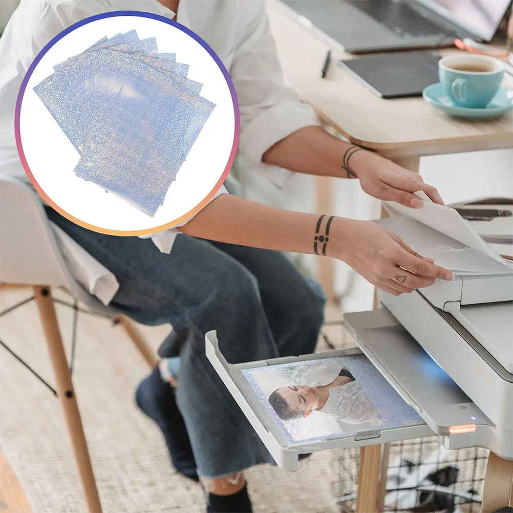 

8Pcs Waterproof Laser Photo Paper Glossy Photo Printer Sheets Spray Ink Printing Paper for Office School Printing Sheet
