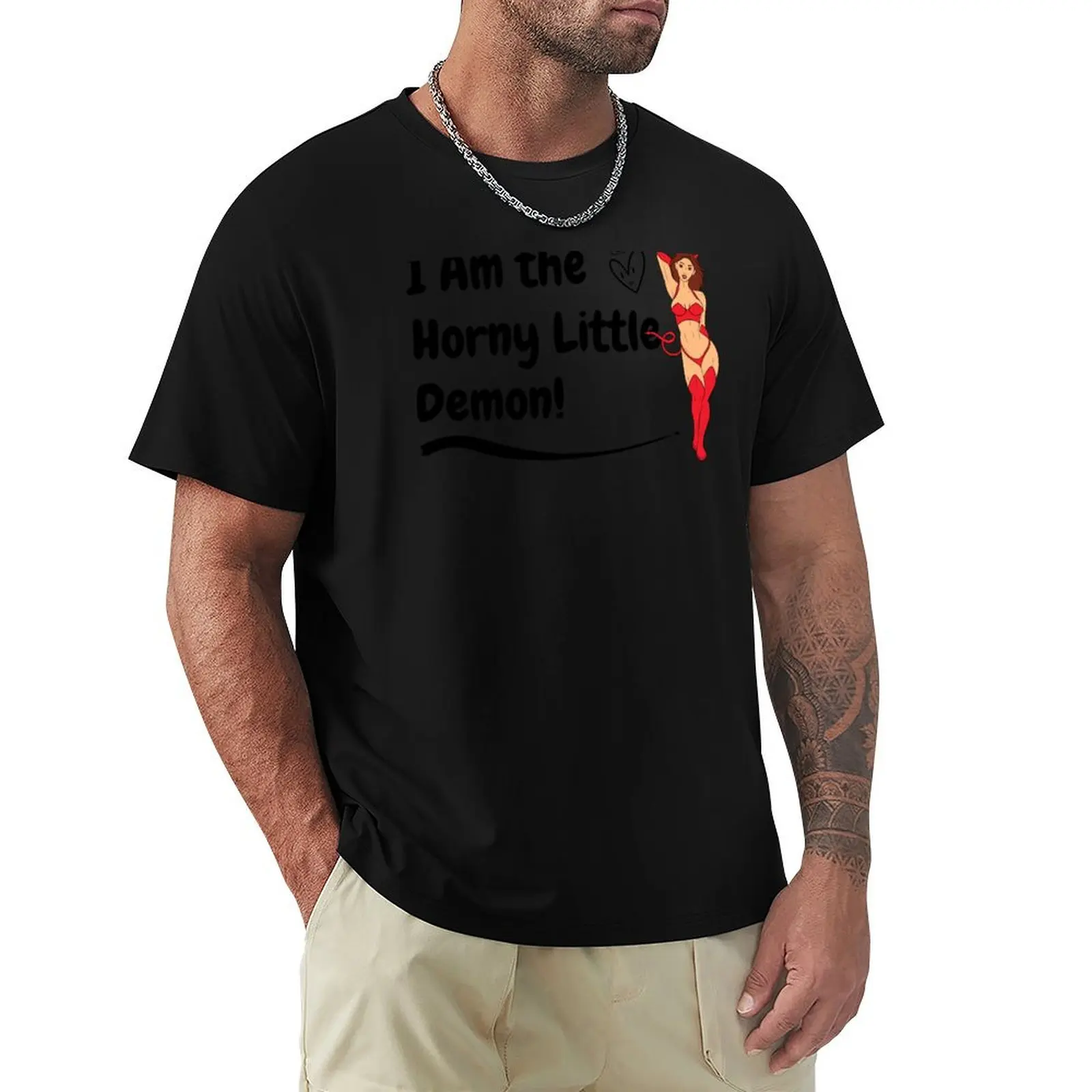 Swinger Lifestyle I Am The Horny Little Demon! Great Hotwife, Vixen Desing T-Shirt Dry Fit Athletic Short Sleeve Shirt
