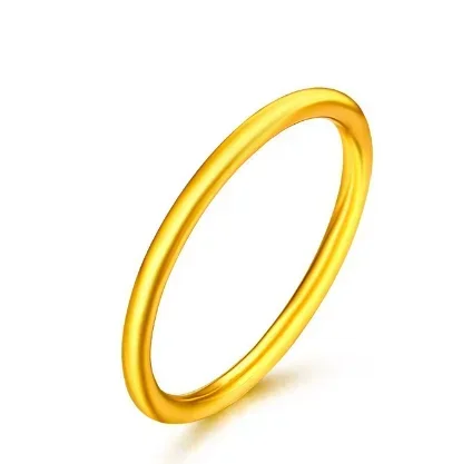 

rings Glod 24k pure 3d hard finger circle ring simple 999 real engagement for couples