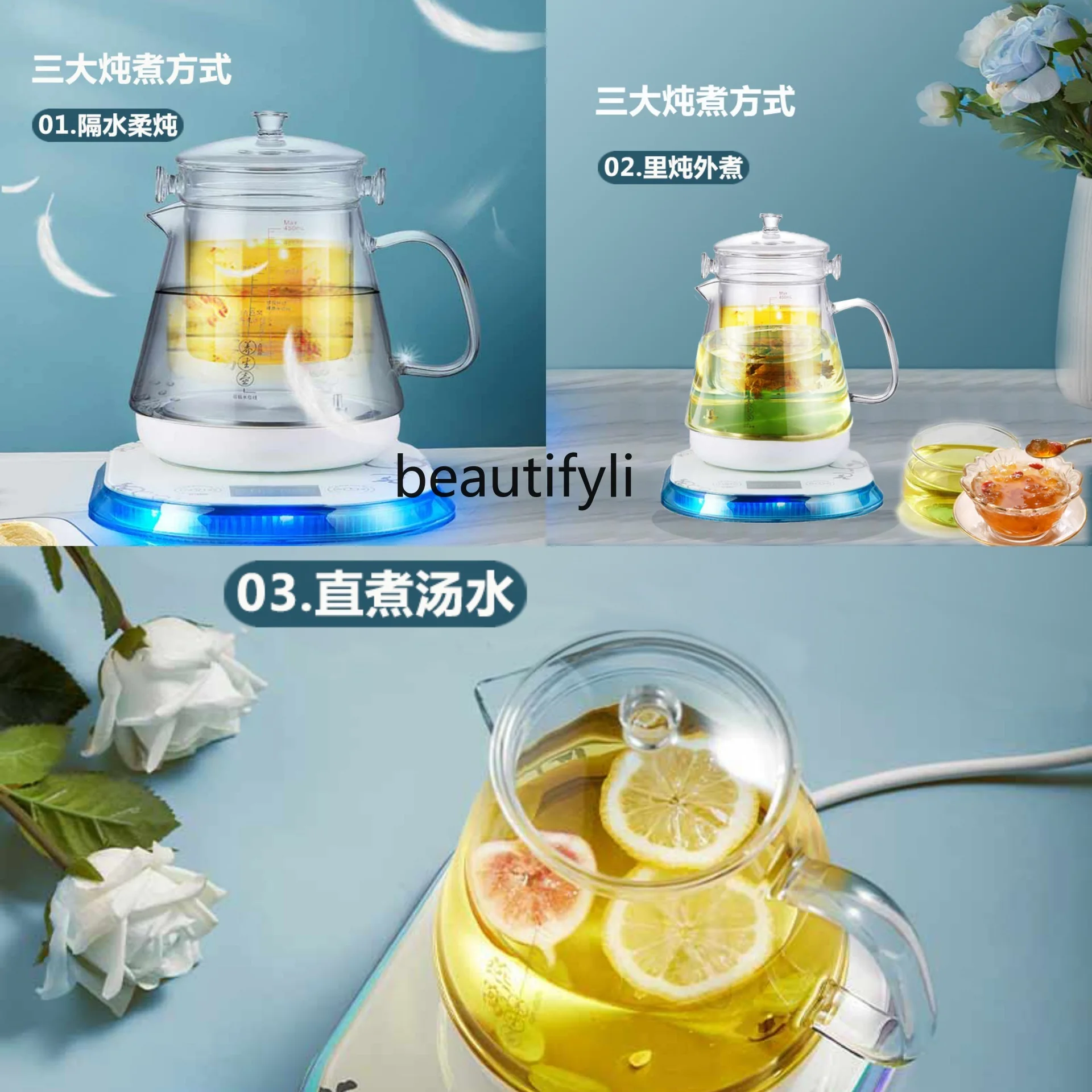 Kapasitas besar, panci kesehatan kaca borosilikat tinggi, isolasi termal multifungsi