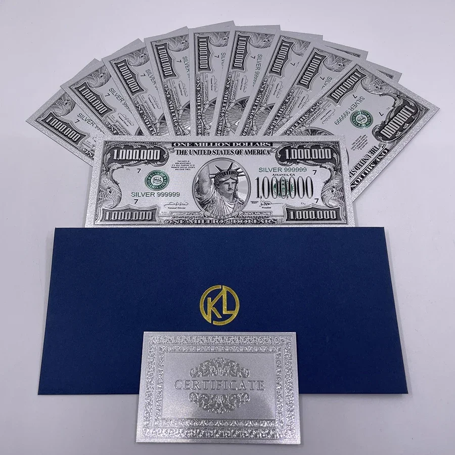 

American Bill Dollar Gold Banknote One Million 24k Gold banknotes for Collection Statue of Liberty Souvenir Ticket Cards