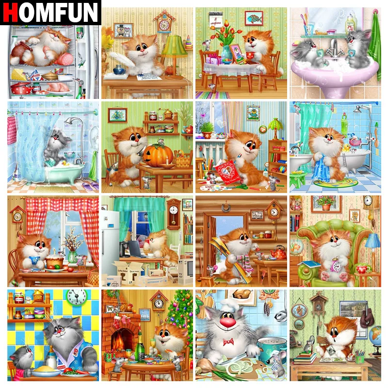 HOMFUN 5D Diy Diamond Painting Cross Stitch 