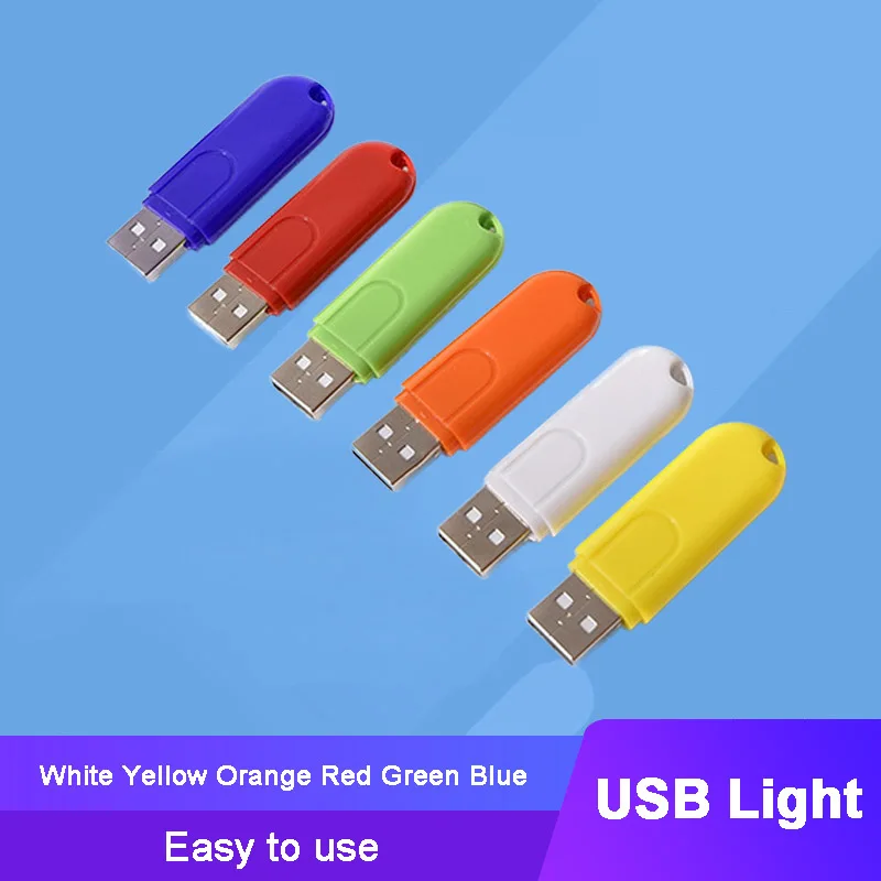 USB 5V Low Voltage Strip Shape High Brightness White Yellow Orange Red Green Blue LED Light Lamp