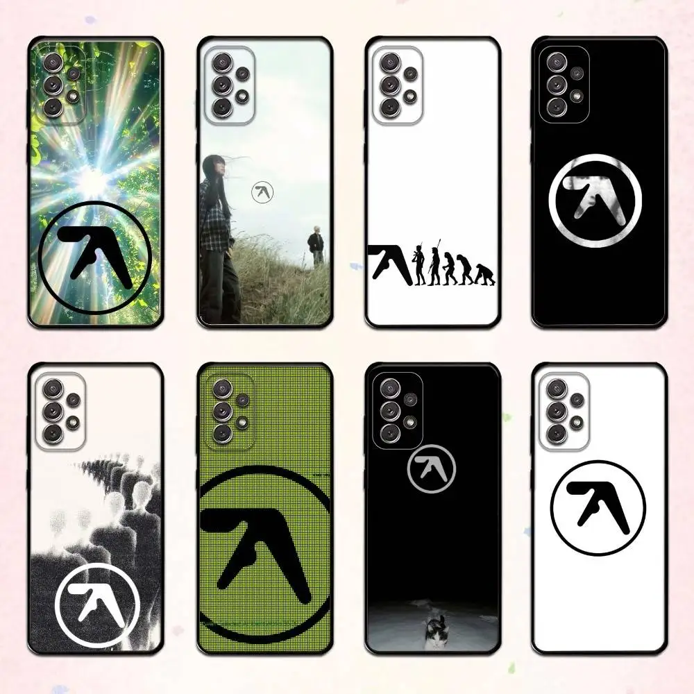 حافظة لهاتف سامسونج S 25,24,23,22,30,21,10,9,Ultra,Plus,Lite,FE,4,5G حافظة سوداء ناعمة بشعار Art A-Aphex T-Twin #1