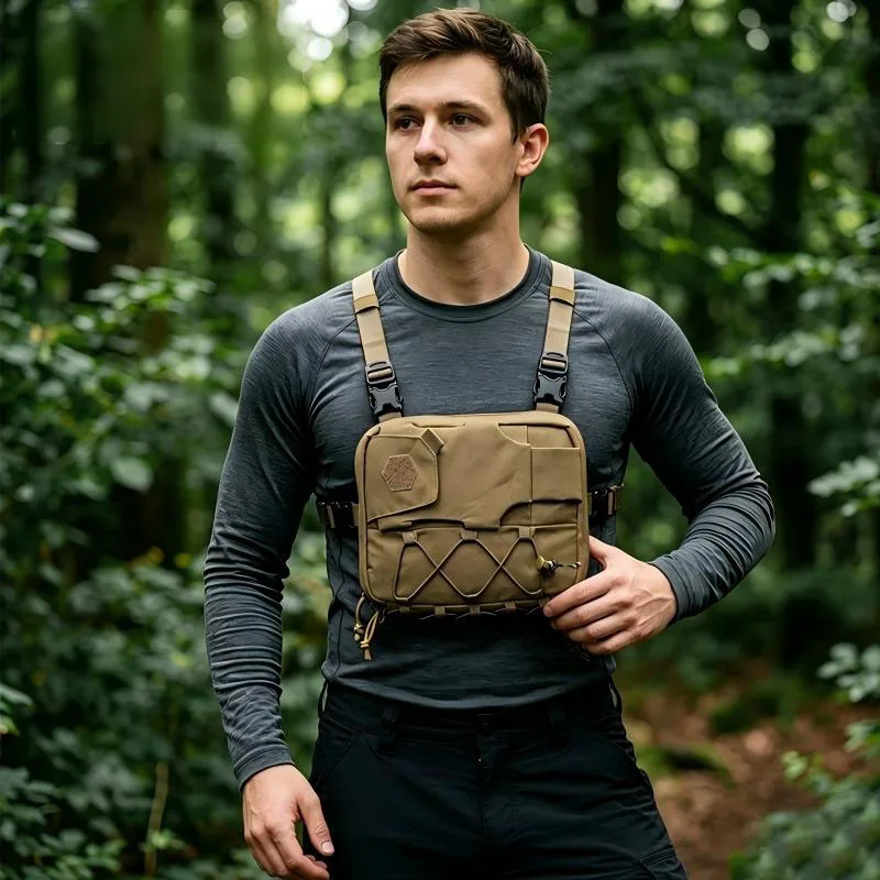 Emergency Backpack, Hiking And Mountaineering Chest Hanging Bag, Portable Functional Crossbody Quick Reaction Tactical Chest Bag
