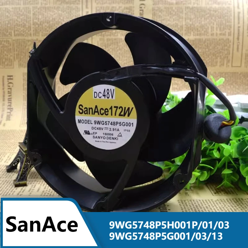

SanAce SANYO 9WG5748P5H001P 9WG5748P5H001 9WG5748P5G001 9WG5748P5G003 9WG5748P5H003 9WG5748P5G013 DV48V 1.62A 2.91A Вентилятор охлаждения