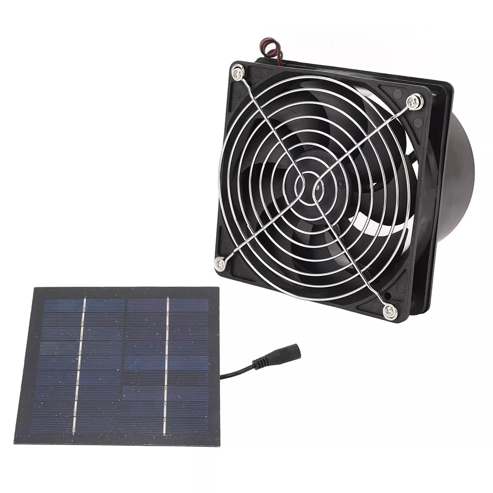 

50W Solar Exhaust Fan Solar Panel Monocrystalline Silicon Solar Panel For Outdoor Cooling Kitchen Greenhouse Pet House Exhaust