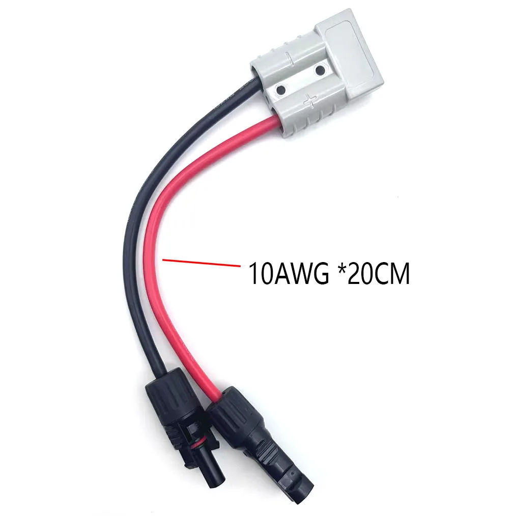 MC4 Solar Panel Extension Cable 10AWG 50A For Anderson Connector To Solar Connector For Outdoor RV Cattery Charging