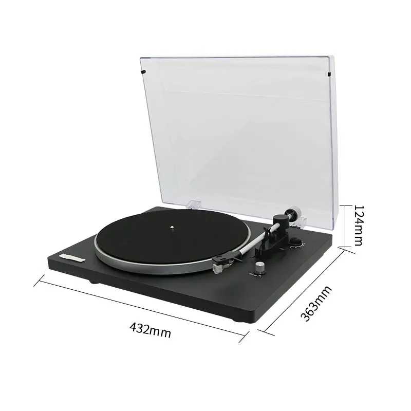 Alta qualidade multifuncional de madeira desktop moderno alta fidelidade retro 3 velocidade e rca line-out fonógrafo dj turntable player