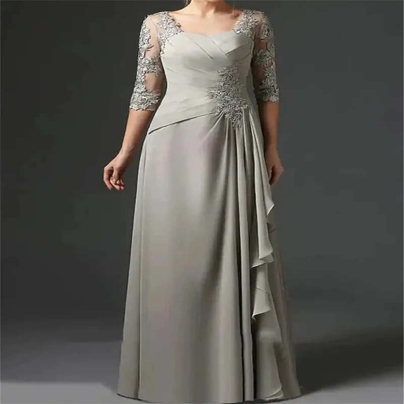 

MULONG Elegant Short Puff Sleeve Evening Dresses Luxury A-Line Party dresses Long Prom Gown Guest Wedding Party vestidos