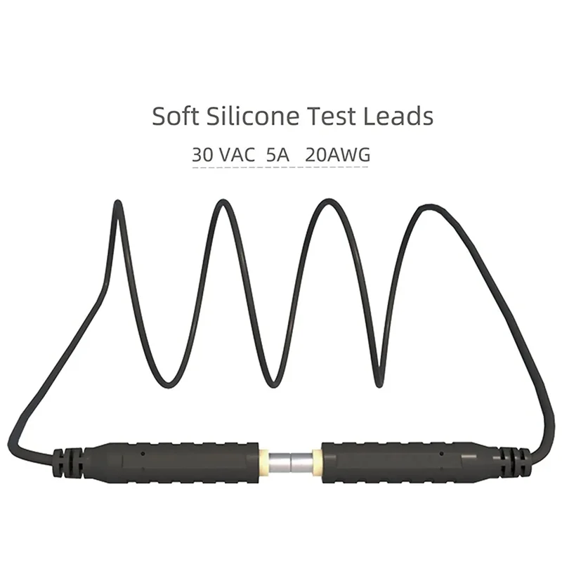 A44F-6PCS Magnetic Test Leads Silicone Soft Flexible Jumper Test Wires 30VAC 5A 3.3Ft T10005 Sensors Switches