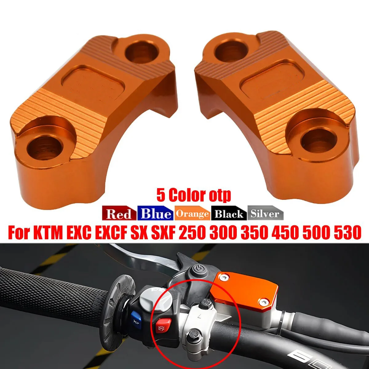 CNC Master Cylinder Clamp Cover 22mm for KTM 65 85 250 300 350 450 500 530 EXC SX SXF XCF