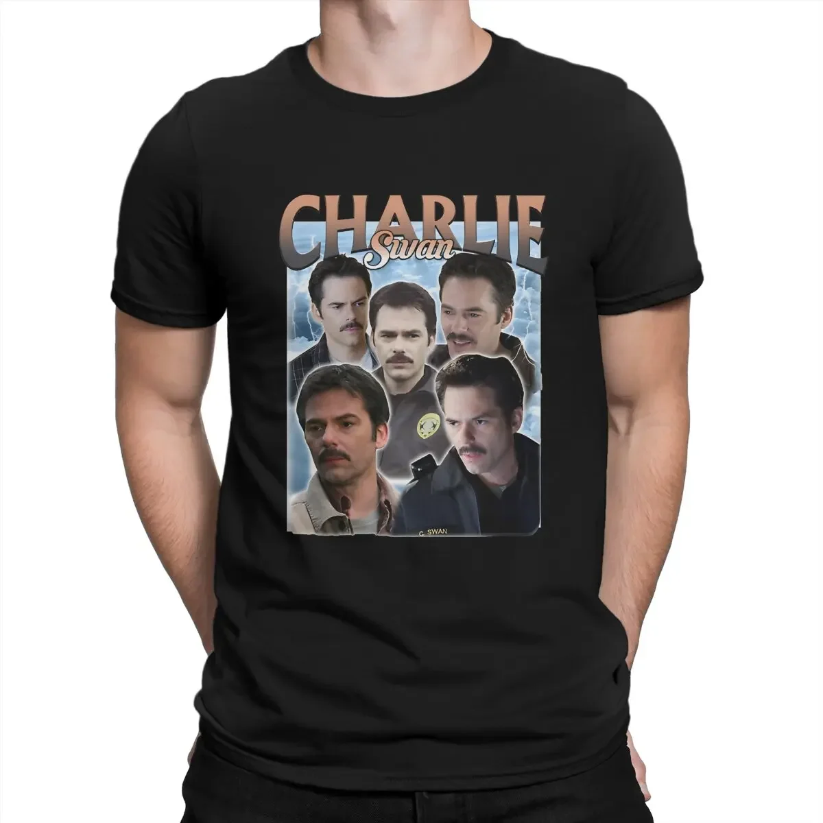 Team Charlie Twílíght Men T Shirts Twilight Humorous Tee Shirt Short Sleeve Round Neck T-Shirts 100% Cotton Graphic Printed Tops