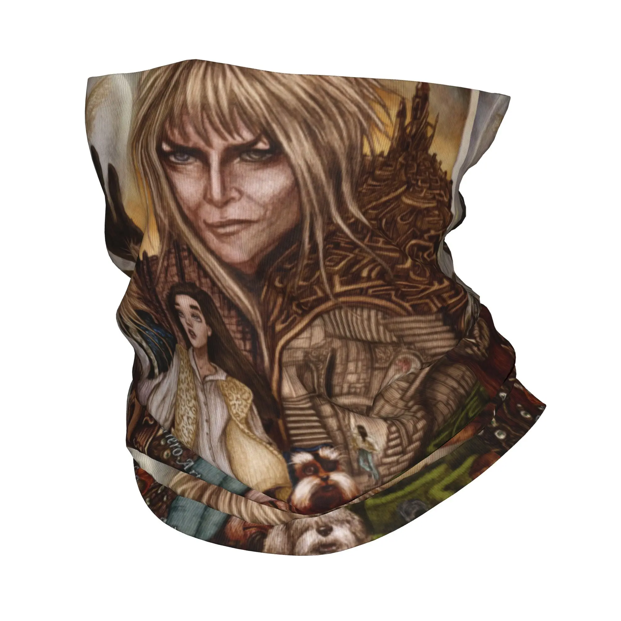 

Custom Labyrinth Jareth Winter Headband Neck Warmer Men Women Hiking Cycling Tube Scarf Fantasy Film Face Bandana Gaiter