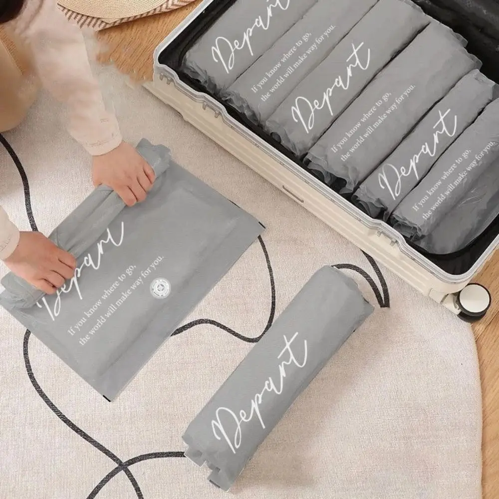 

2Pcs Oxford Cloth Vacuum Compression Bag Moisture-proof Save Space Hand Roll Bag Reusable Wear-resistant Vacuum Storage Bags