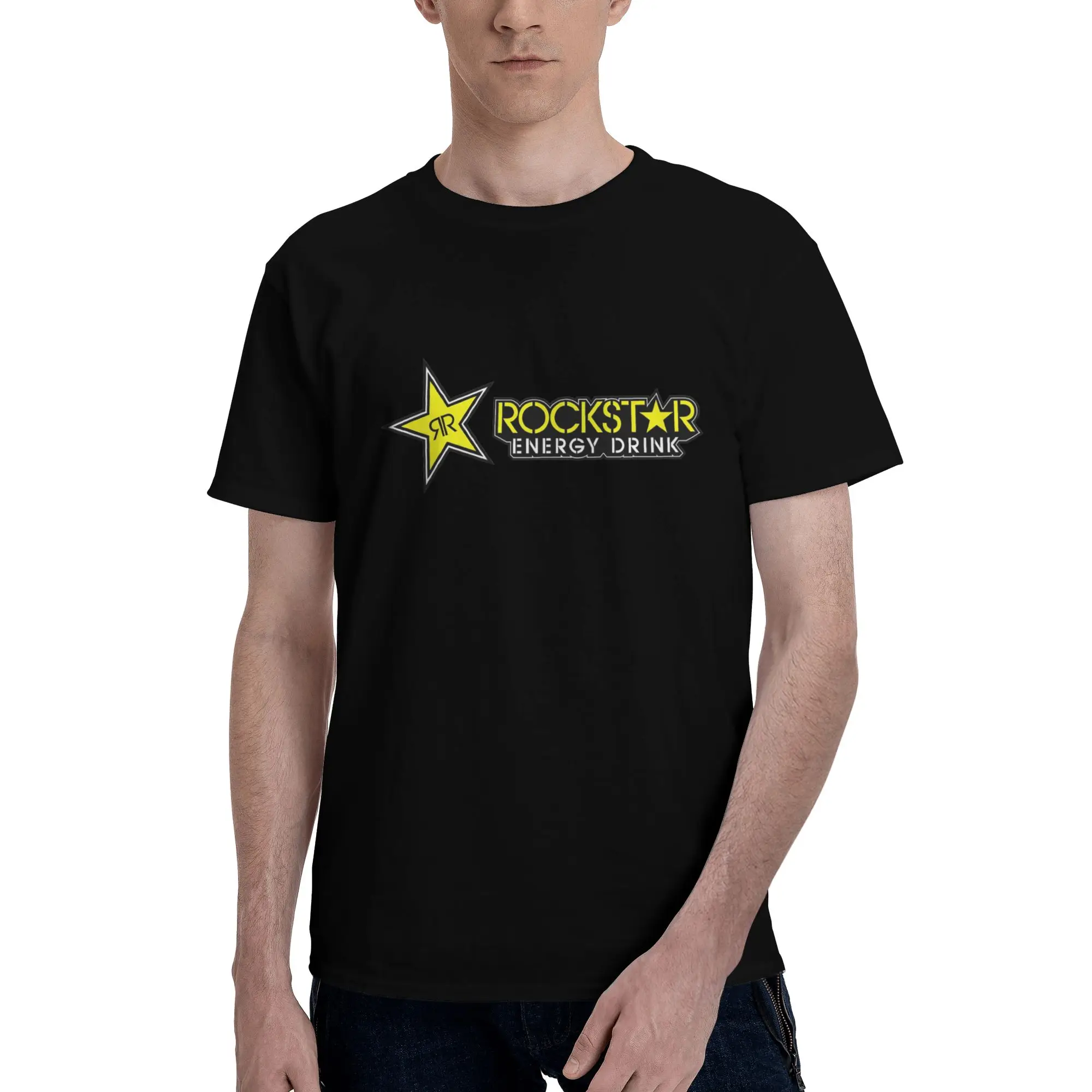 

Rockstar Energy Drink 100% Cotton T-Shirt Men'sOversized T Shirts Men O-Neck Short Sleeve S-6XL