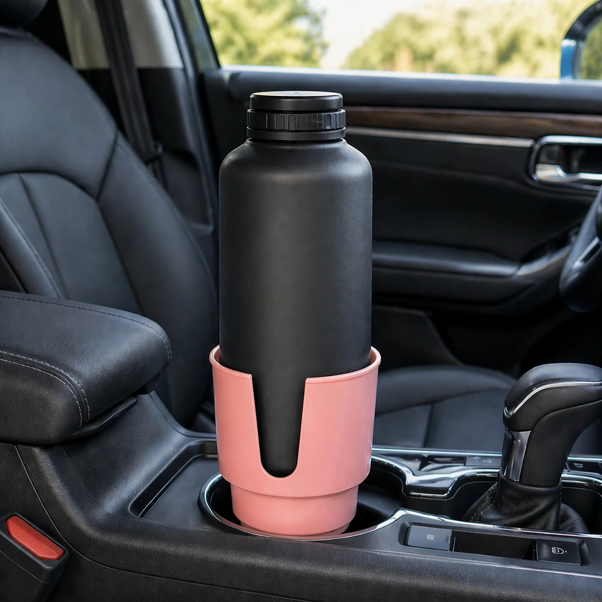 Auto-Getränkehalter-Erweiterungsadapter für 32 bis 40oz Flaschen, geformter Griff, Schlitze für Wobble-Getränkehalter, Becher, Reisebecher, Wasserflaschen – Detail 3