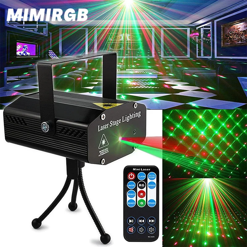 

Voice Controlled Mini Laser Light Starry Sky Laser Light KTV Stage Equipment Pattern Light Flash Bar Light