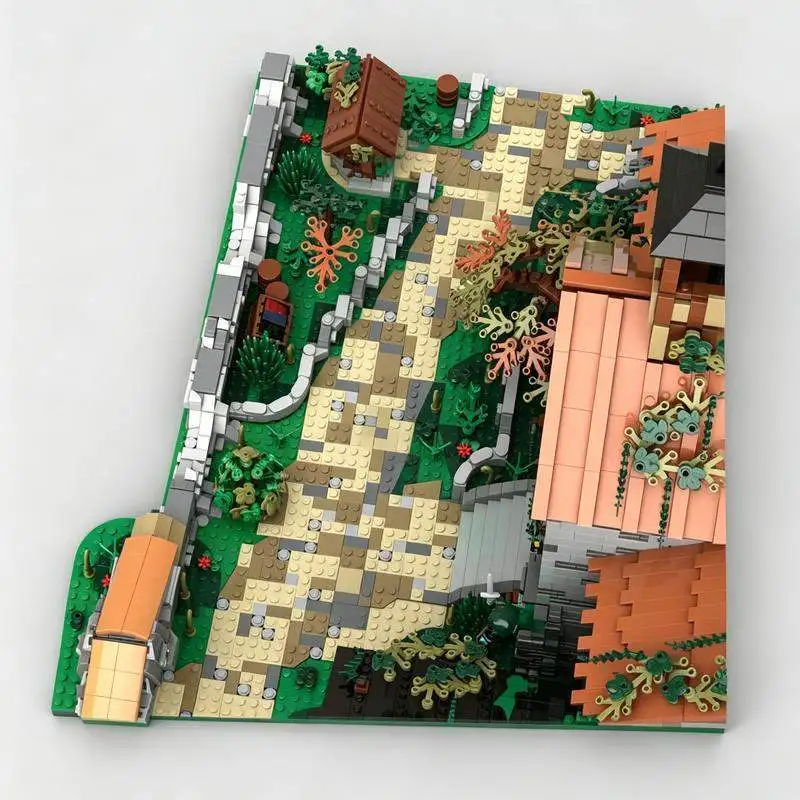 7347PCS MOC Abandoned Medieval Mansion Gothic Castle Building Blocks Model Custom Puzzle Architecture DIY Creative Assembly Gift