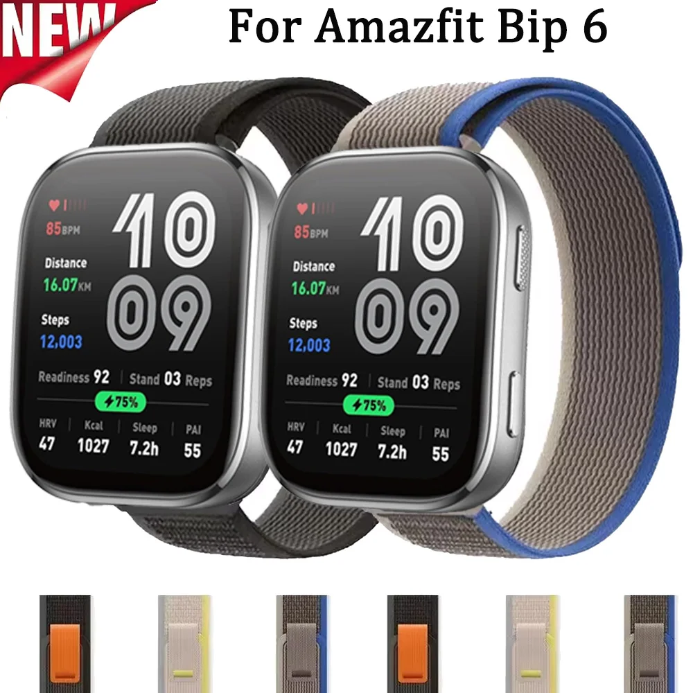 Bracelet à boucle de sentier de 22mm pour Amazfit Bip 6/Bip 5 Unity/GTR 2 3 4, pour Amazfit Stratos/équilibre/chépard, bracelet de Sport rond