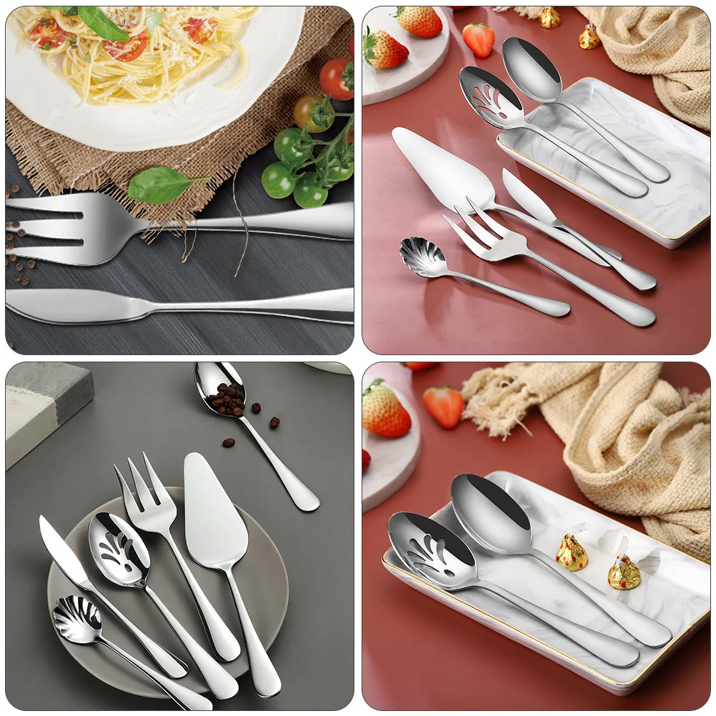 

Stainless Steel Spoons Set Baking Scraper Heat Resistant Spoons Cake Making Tool Butter Spatula Kitchen Gadgets Easy Clean