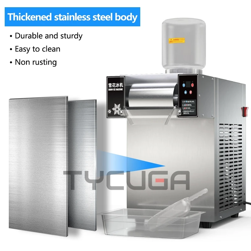 أربعة برميل صانع الثلج آلة حلاقة الثلج الحليب التجاري صانع تقطيع الجليد 1200 واط ندفة الثلج ماكينة حلاقة الثلج تبريد الهواء