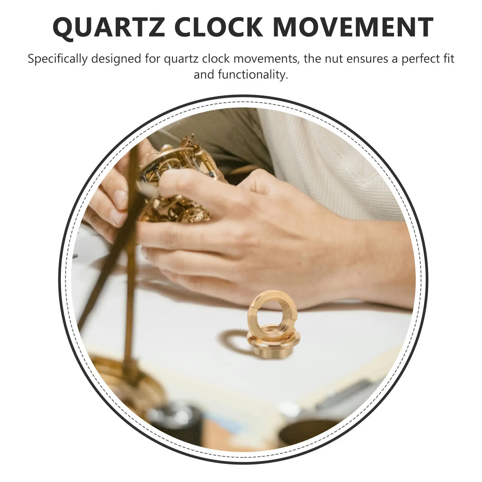 10Pcs Clock Movement Nut for Quartz Clocks Sinking Design Noise Reduction Luxury Mechanism DIY Hanging Clock Part
