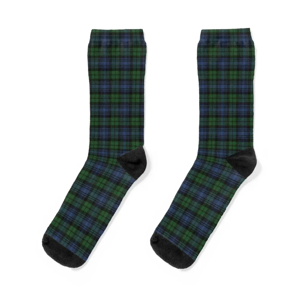 

Black Watch Ancient Original Scottish Tartan Socks with print Novelties Men's Socks Women's