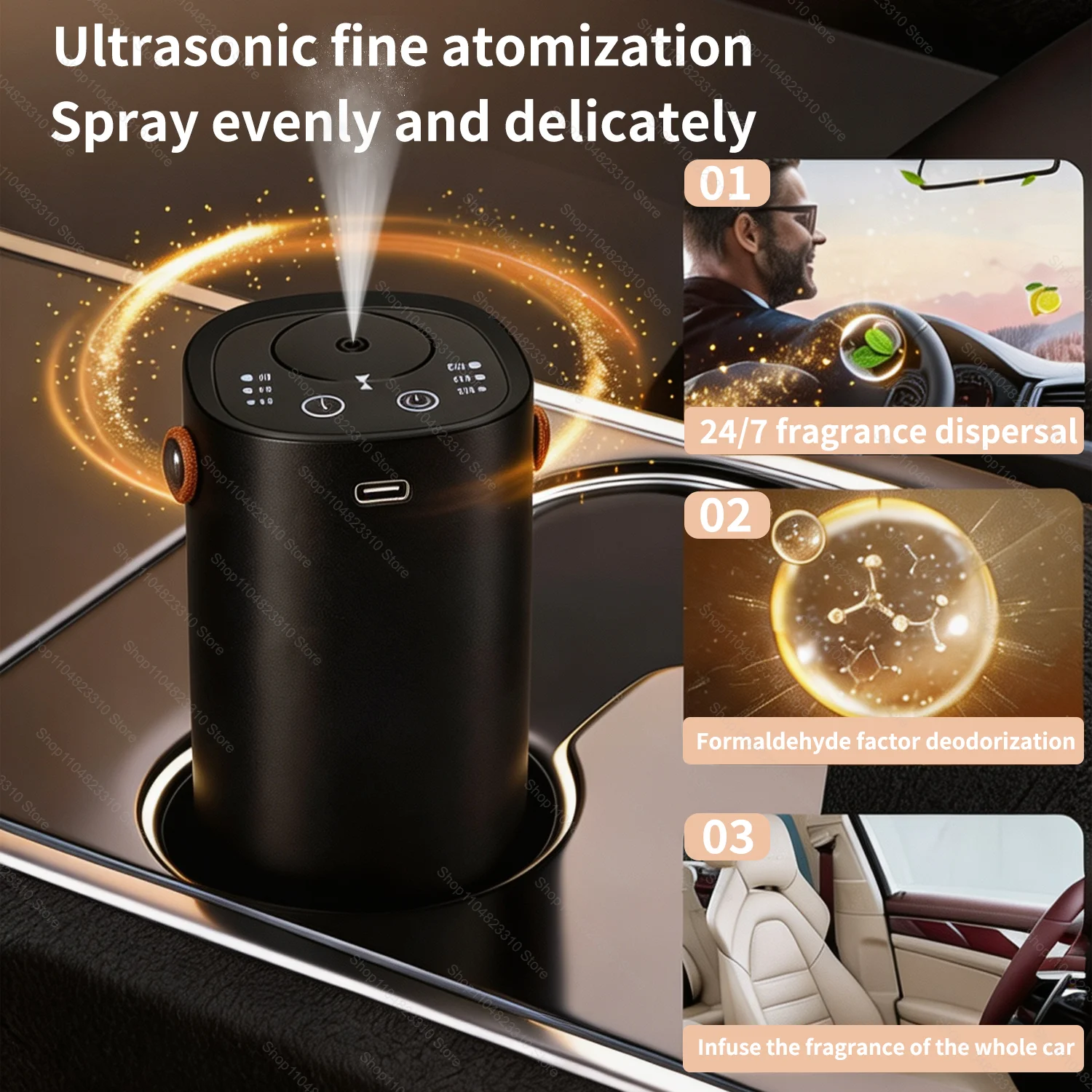 電気自動車用ディフューザー、空気清浄機、エッセンシャルオイル - Perfume Aroma Fragrance のレビューと価格