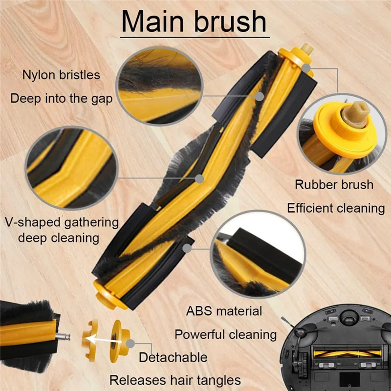 

For ECOVACS Deebot T9 AIVI T8 AIVI N8 Pro Series Replacement Parts Robot Vacuum Cleaner Main Side Brush Dust Bags HEPA Filter