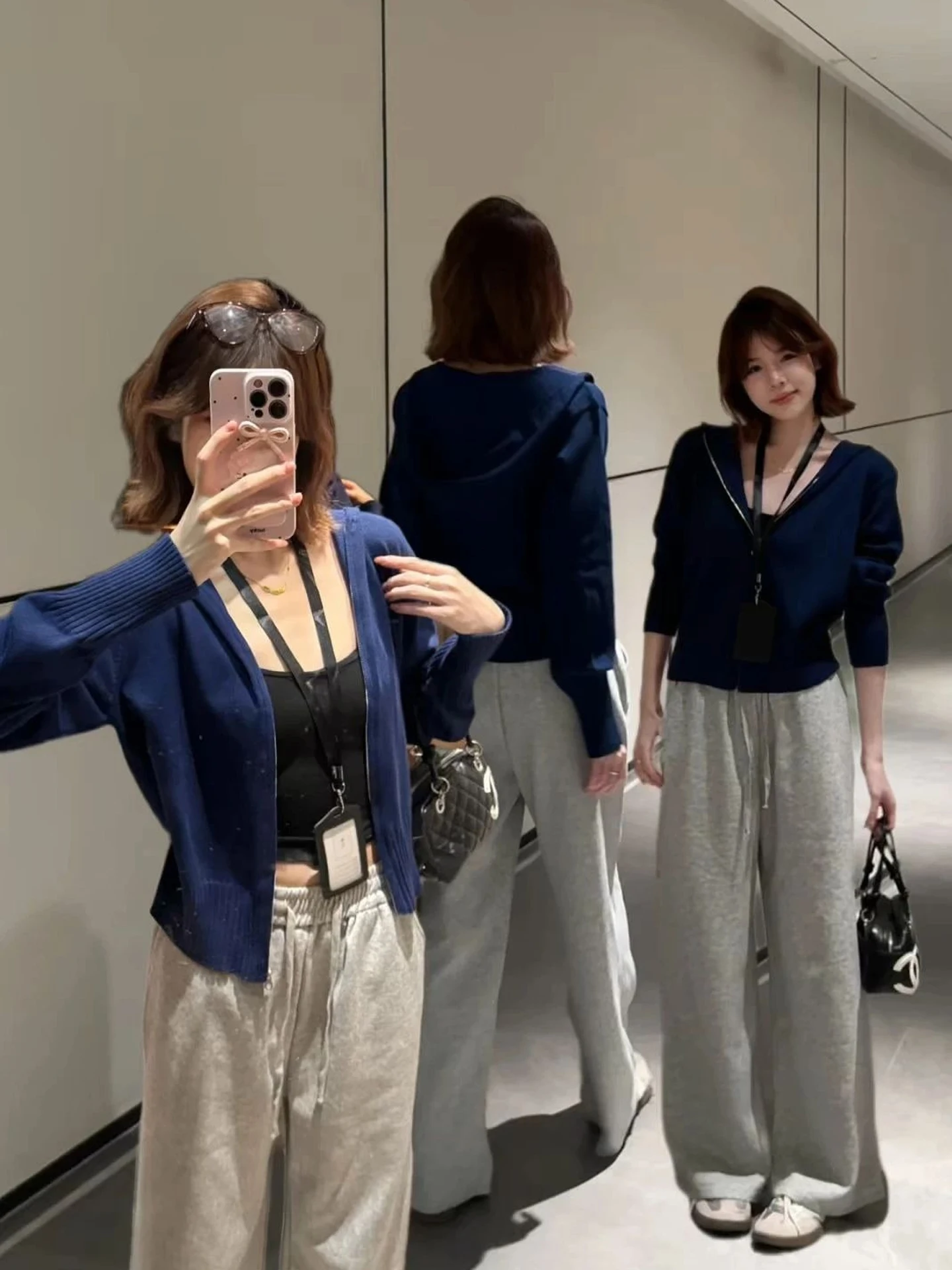 

Soft Cozy Hooded Knitted Jaet Women's Loose Autumn Winter Zipper ort Sweater Unique Top Commute Sle Pure Color Knitwear